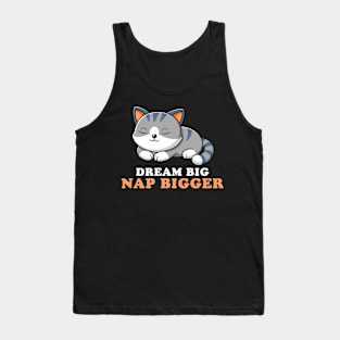 Funny Cat Sleeping Nap Bigger Tank Top